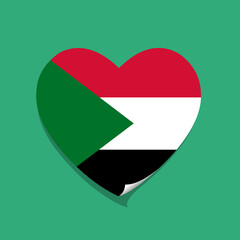 I love South Sudan flag heart