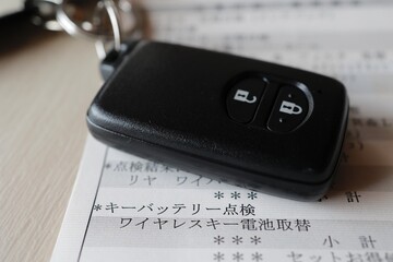 車のワイヤレスキーの電池取り替えのイメージ