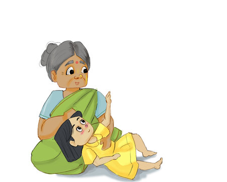 grandma and grand daughter