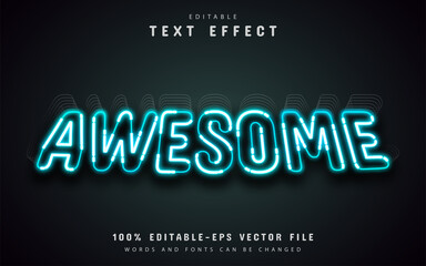 Awesome neon style text effect