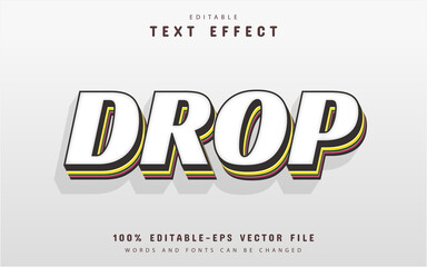 Drop text effect editable