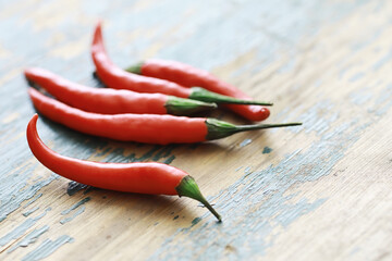 Hot red pepper. Chilean pepper on a black.