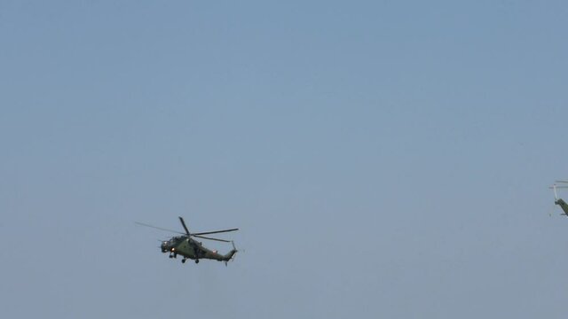 Combat helicopters aerobatics