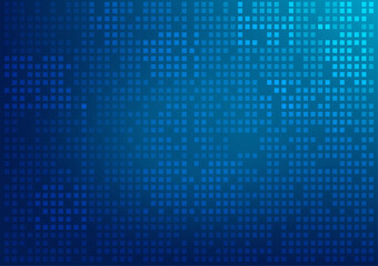 Abstract technology futuristic digital graphic concept square pattern with lighting glowing particles square elements on blue background. Vector illustration.