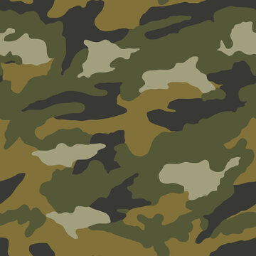 Fashionable Seamless vector camouflage pattern background. Pattern for use fabric, background, wallpaper and others. Classic clothing print. Abstract monochrome seamless Vector camouflage pattern.