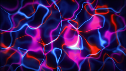 Line neon light color flow digital abstract background