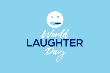 Illustration Of World Laughter day Background With Smile Emoticon symbol.