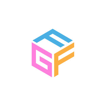 Hexagon design with the letters FGF