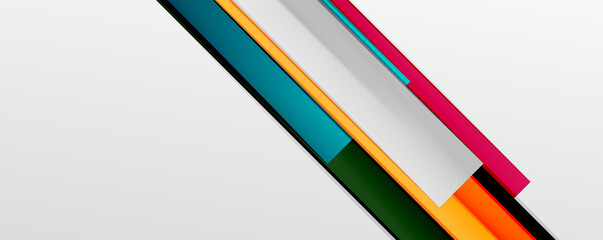 Multicolored lines background. Design template for business or technology presentations, internet posters or web brochure covers