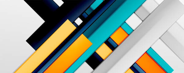 Multicolored lines background. Design template for business or technology presentations, internet posters or web brochure covers