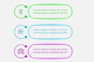 Business process. Gradient step by step. Vector business template for presentation. Business process