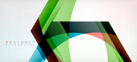 Vector color hexagons geometric abstract background