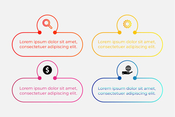 Business process. Gradient step by step. Vector business template for presentation. Business process