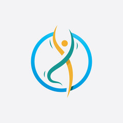 Fototapeta na wymiar Community network and social Health Logo icon design template