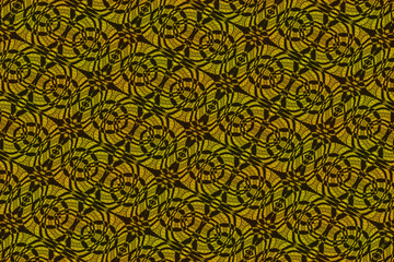 Colorful African fabric - Seamless pattern, illustration 