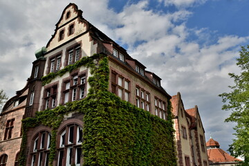 Obraz premium Altbauten im Freiburger Unipark