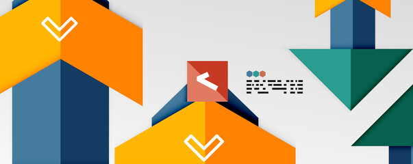 Shiny color triangles and geometric shapes vector abstract background