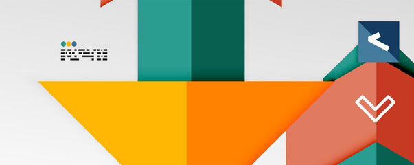 Shiny color triangles and geometric shapes vector abstract background