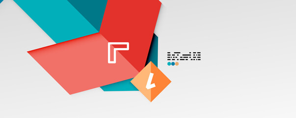 Shiny color triangles and geometric shapes vector abstract background