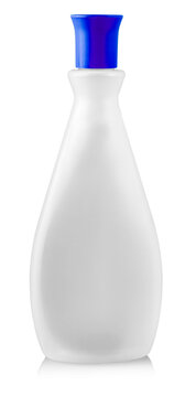 Nail Polish Remover Plastic Bottle On White Background