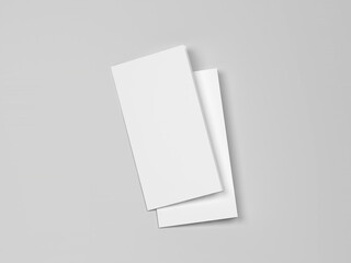 Blank trifold brochure mockup