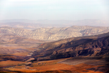 Beautiful relief of the Gobustan mountains. Azerbaijan.