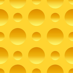 Seamless Pattern Realistic Cheese Texture Background WIth Holes Vector