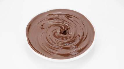 melted chocolate isolated on white background. Confectionery concept