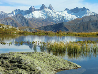 aiguilles d'arves depuis le lac Robert