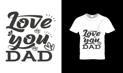 Father's Day typography and vantage t-shirt design