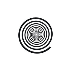 Hypno Abstract Illustration - Hypnotic Vector Effect Spiral Vortex Curl Twirl Helix Spinning Element