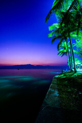 Kwan Phayao Lake with Motion Blurred Water at Evening