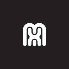 M and X - initials or logo. MX - monogram or logotype. XM - vector design element or icon.