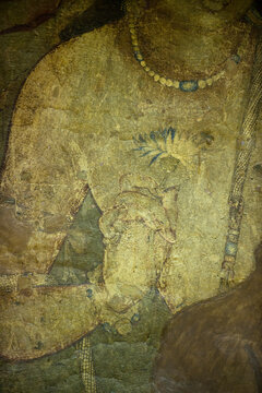 Ajanta Cave no 1
Bodhisattva padmapani painting detail