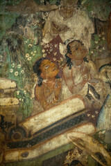 Ajanta Cave no 1
Painting detail