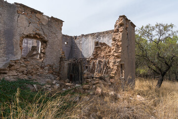 ruined farmhouse in the forest in southern Spain
