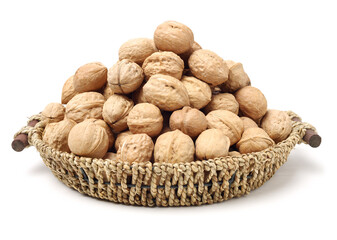 walnuts on a white background
