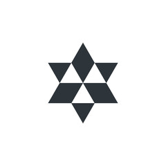 Maori Logo - Samoan Tribal Tattoo Symbol Polynesian Pattern Decoration Motif Isometric Triangle Hawaian style Ethnic Decor Tiki