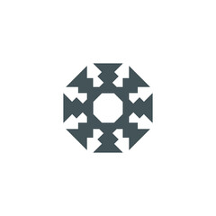 Maori Logo - Samoan Tribal Tattoo Symbol Polynesian Pattern Decoration Motif Isometric Triangle Hawaian style Ethnic Decor Tiki
