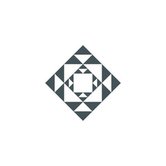 Maori Logo - Samoan Tribal Tattoo Symbol Polynesian Pattern Decoration Motif Isometric Triangle Hawaian style Ethnic Decor Tiki