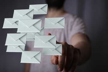 email marketing concept, send e-mail or newsletter.