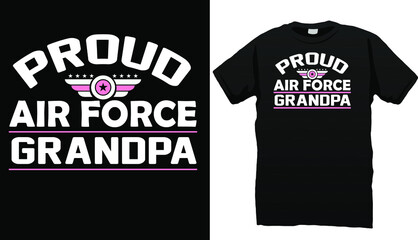 Proud Airforce Grandma T-shirt design vector