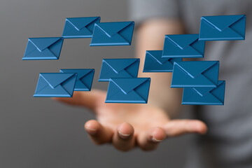 email marketing concept, send e-mail or newsletter.