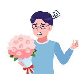 Man with glasses dressed in blue