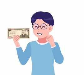 Man with glasses dressed in blue