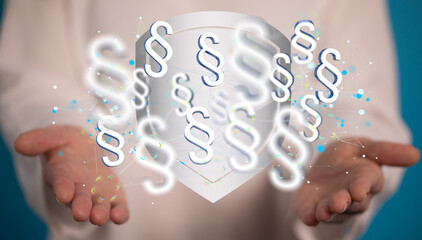 Law and justice concept modern