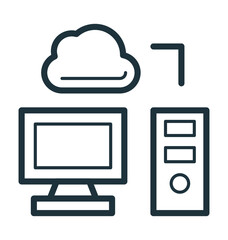 Cloud Connected Vector Icon