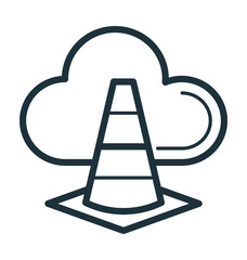 Cloud Cone Vector Icon