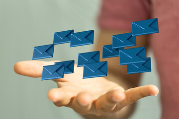 Email Technology Concept with icons symbol