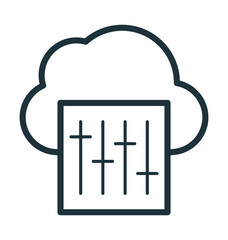Cloud Settings Vector Icon